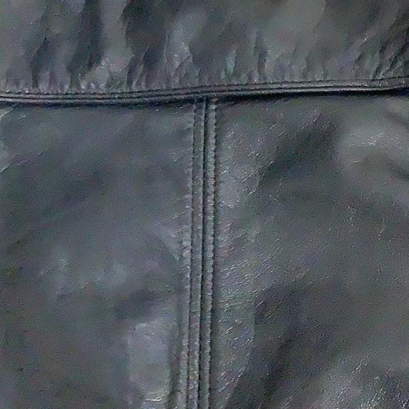 Dark blue leather crossbody bag (Preowned) - Picture 5 of 5